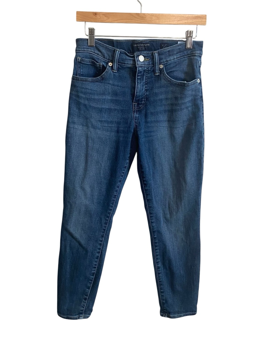 Lucky Brand Mid Rise Stretch Crop Ava Blue Jeans Size 8